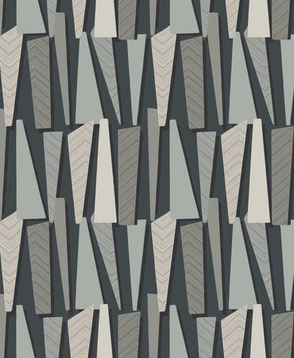 Seabrook The Simple Life Geometric Shadows Wallpaper - Onyx