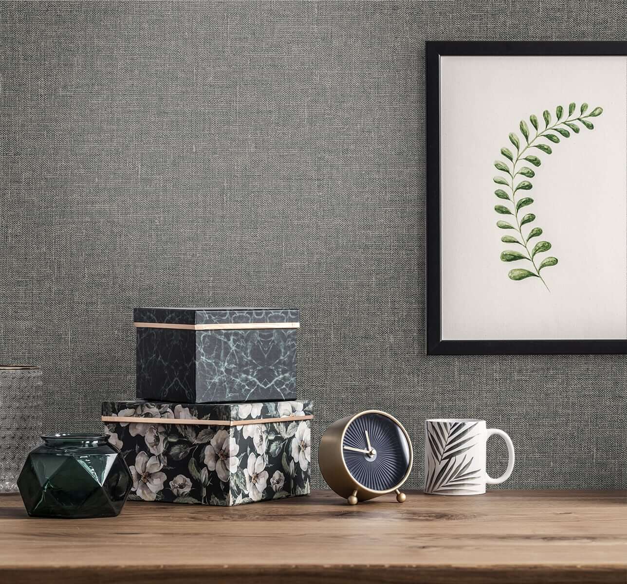 Seabrook The Simple Life Soft Linen Wallpaper - Volcanic Salt