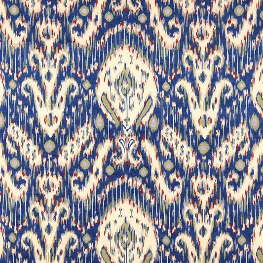 Sadko Fabric by Décors Barbares in Blue / Linen Voile