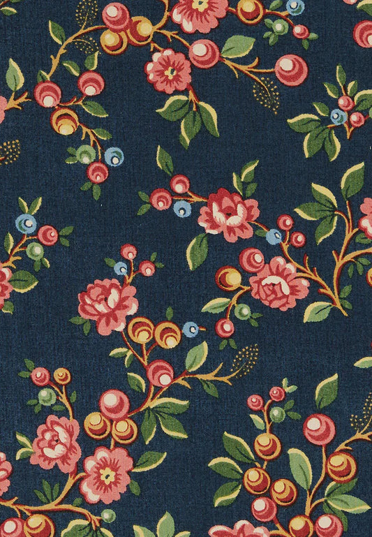Sarafane Fabric by Décors Barbares in Indigo, pattern detail