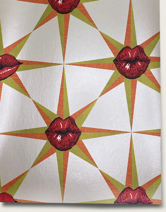 Smack Wallpaper by Aux Abris in Lipstick