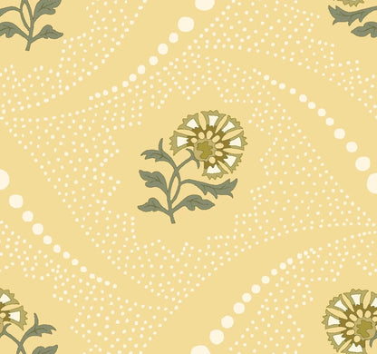 Sprigs Wallpaper by Betsy Textiles in Butter