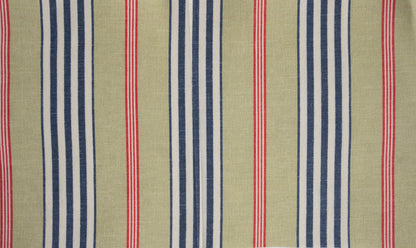 Steyning Fabric by Titley & Marr in Prussian, Red & Grass