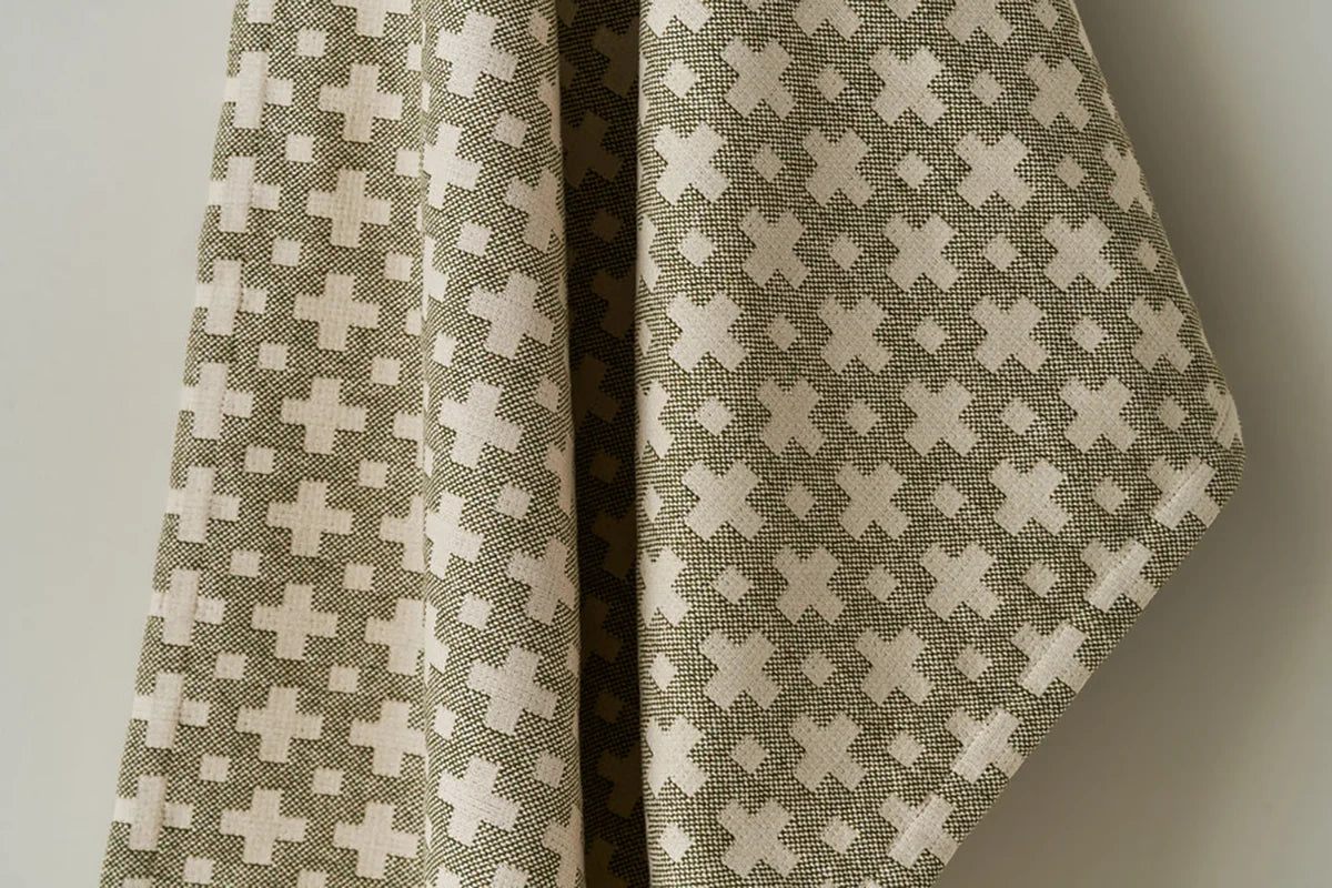 Kiss Cross Fabric by Studio Atkinson in Olive