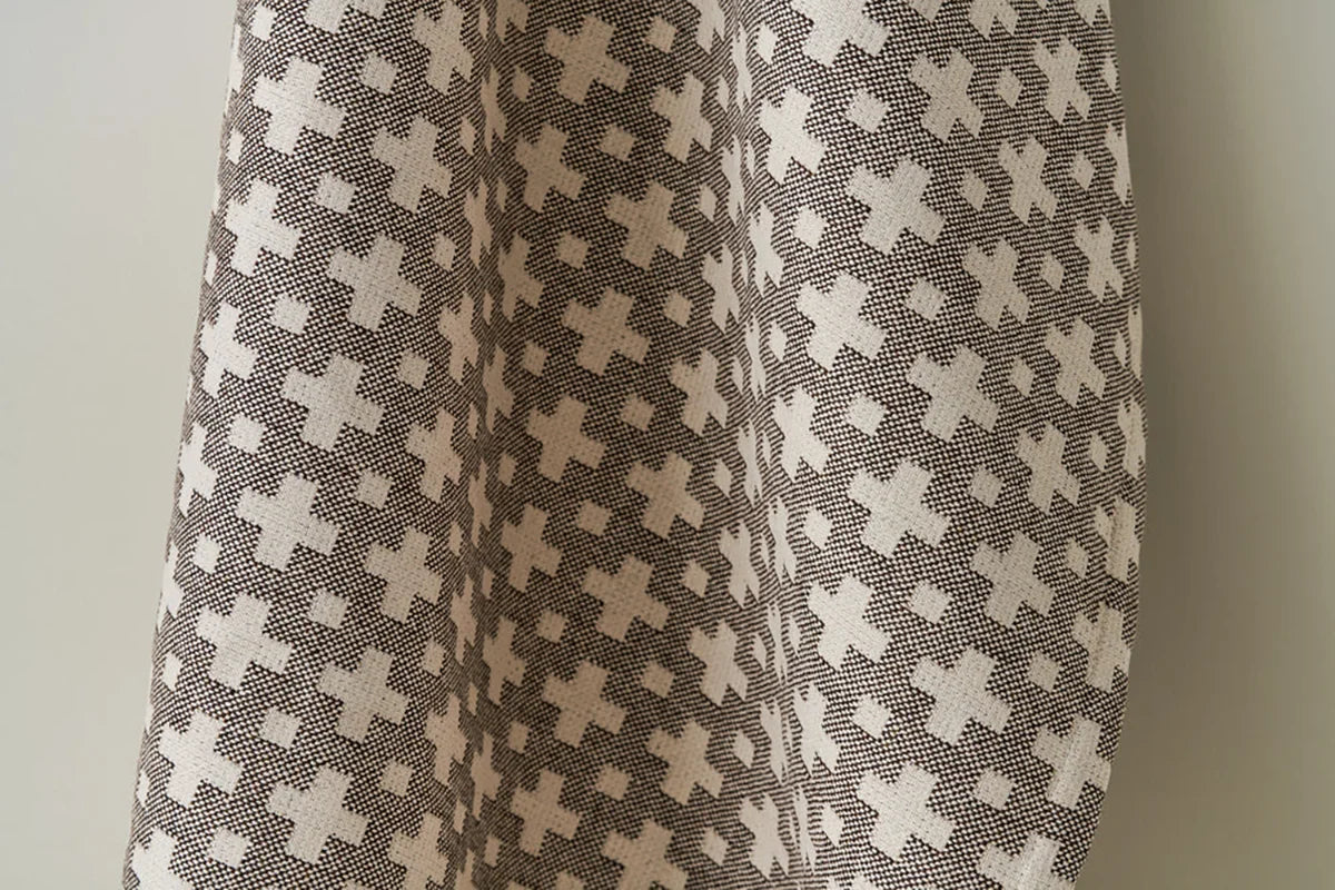 Kiss Cross Fabric by Studio Atkinson in Brown