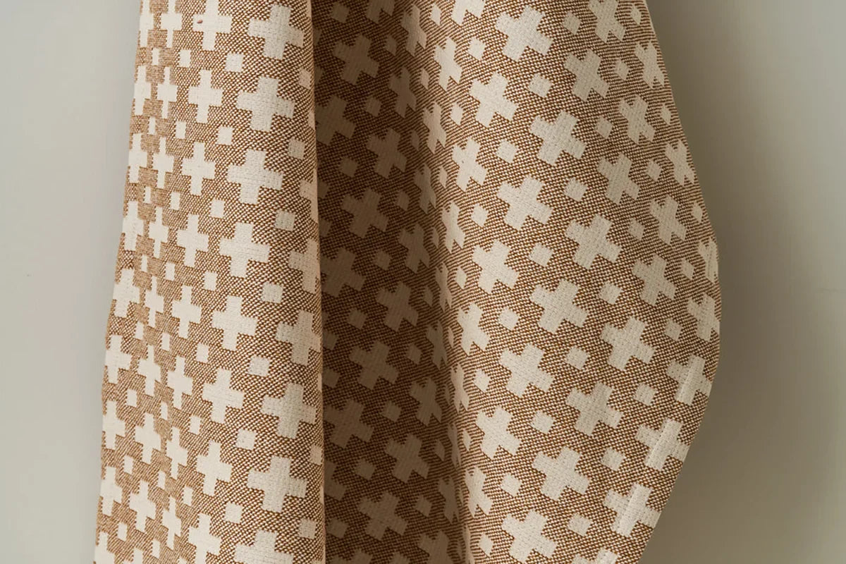 Kiss Cross Fabric by Studio Atkinson in Ochre