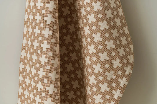Kiss Cross Fabric by Studio Atkinson in Ochre