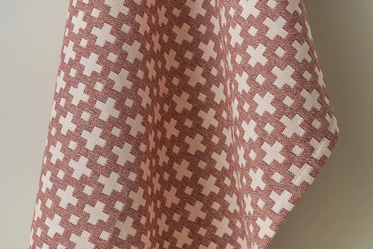 Kiss Cross Fabric by Studio Atkinson in Red