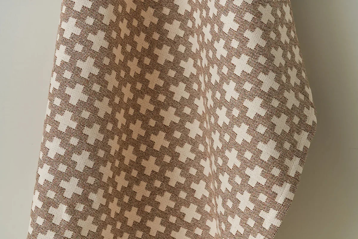 Kiss Cross Fabric by Studio Atkinson in Chestnut