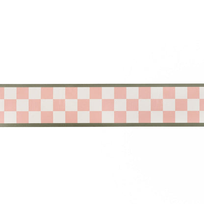 Ernie Wallpaper Border Wallpaper by Studio Atkinson in Pink