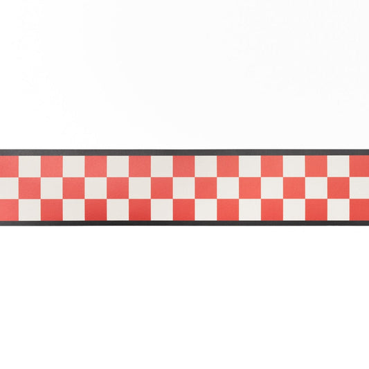 Ernie Wallpaper Border Wallpaper by Studio Atkinson in Red