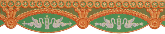 Virchaux Swan Frieze by Adelphi Paper Hangings in Original