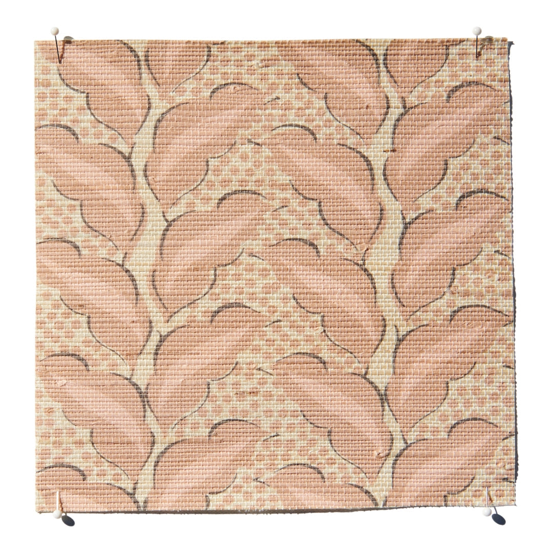 Cassis Grasscloth Wallpaper by Serena Dugan in Camel