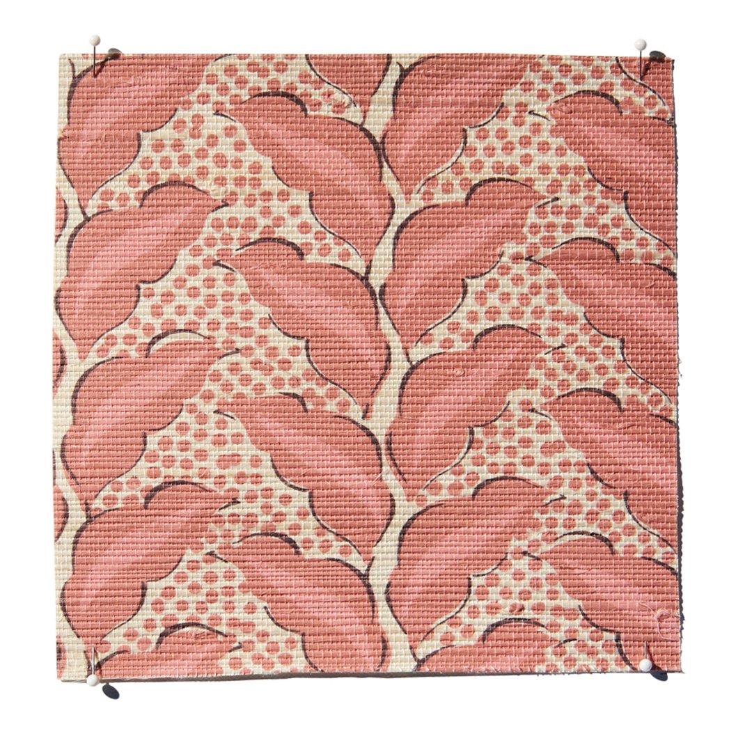 Cassis Grasscloth Wallpaper by Serena Dugan in Sangria