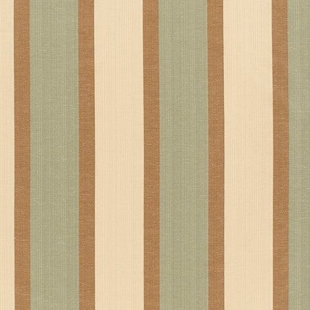 Waverly Stripe Fabric by Templeton in Brown/Teal