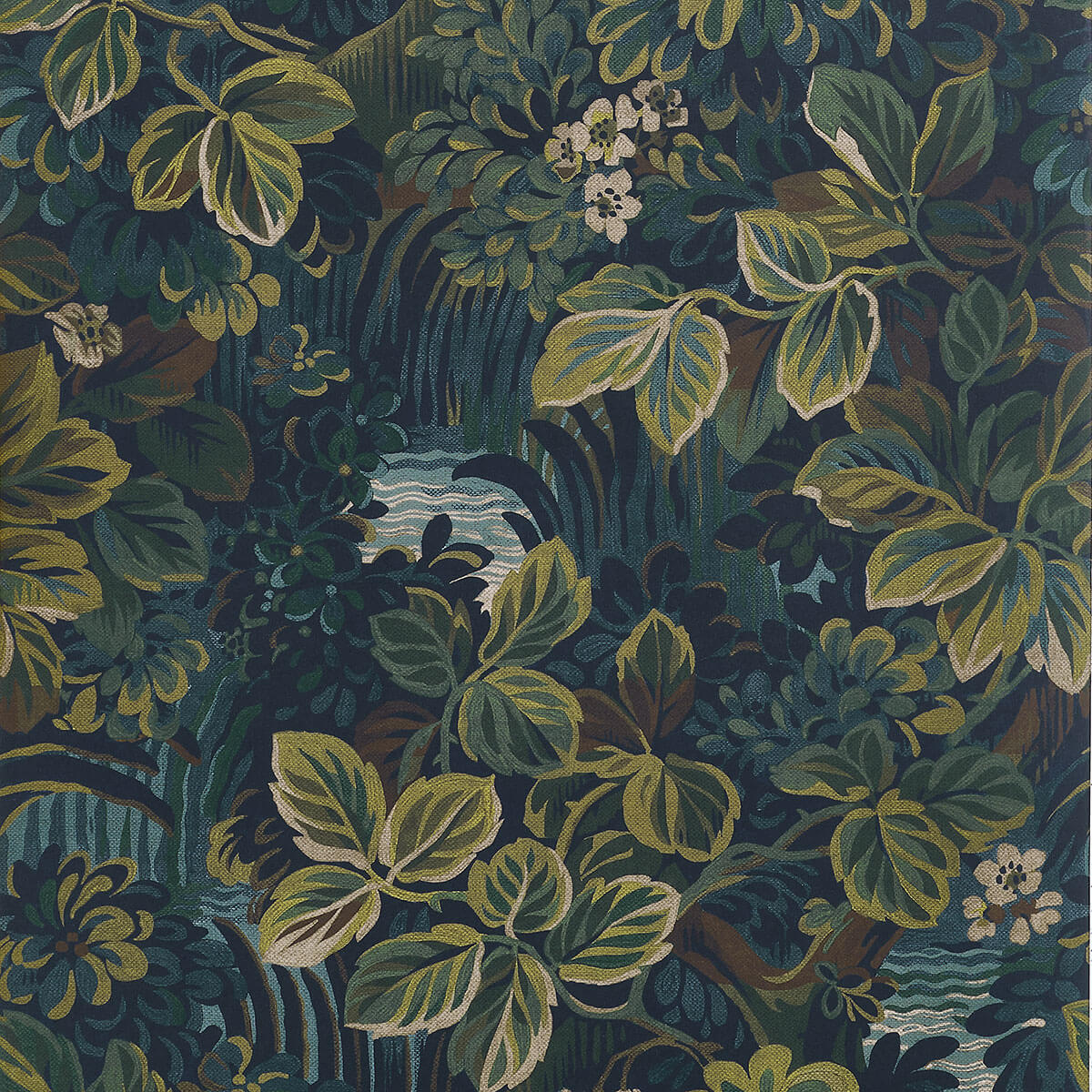 Boxwood Night Garden Wallpaper