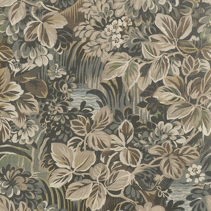 Boxwood Night Garden Wallpaper