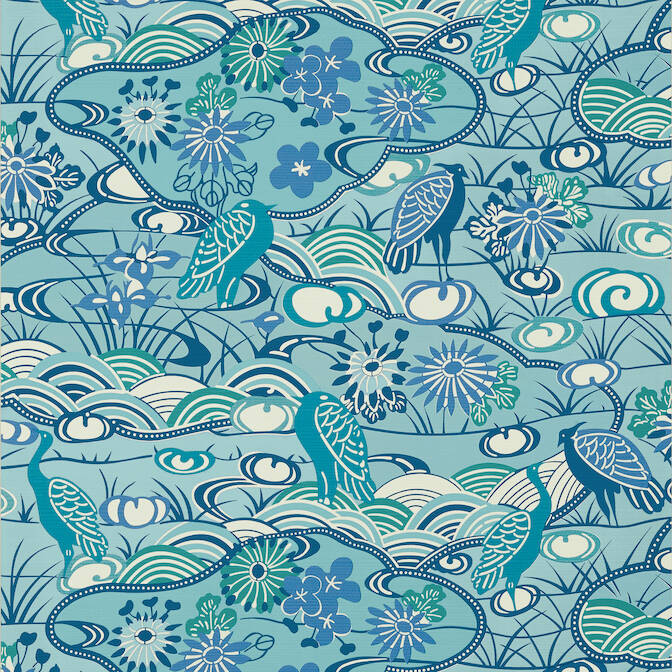 Pavilion Heron Stream Wallpaper