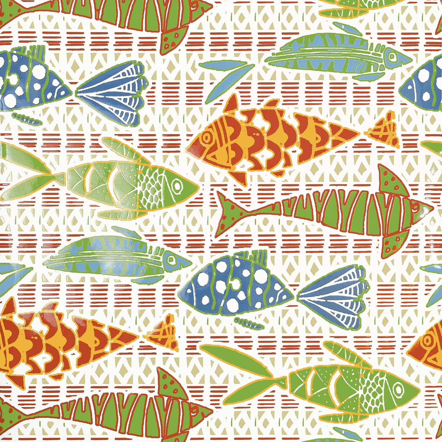 Islander Batik Fish Wallpaper