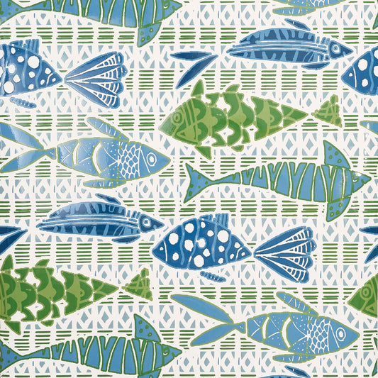 Islander Batik Fish Wallpaper