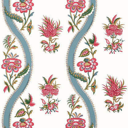 Indienne Ribbon Floral Wallpaper