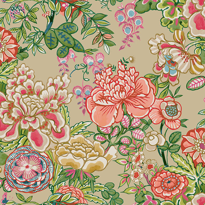 Sojourn Peony Garden Wallpaper