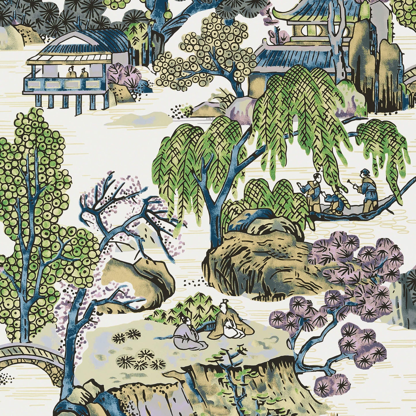Dynasty Asian Scenic Wallpaper