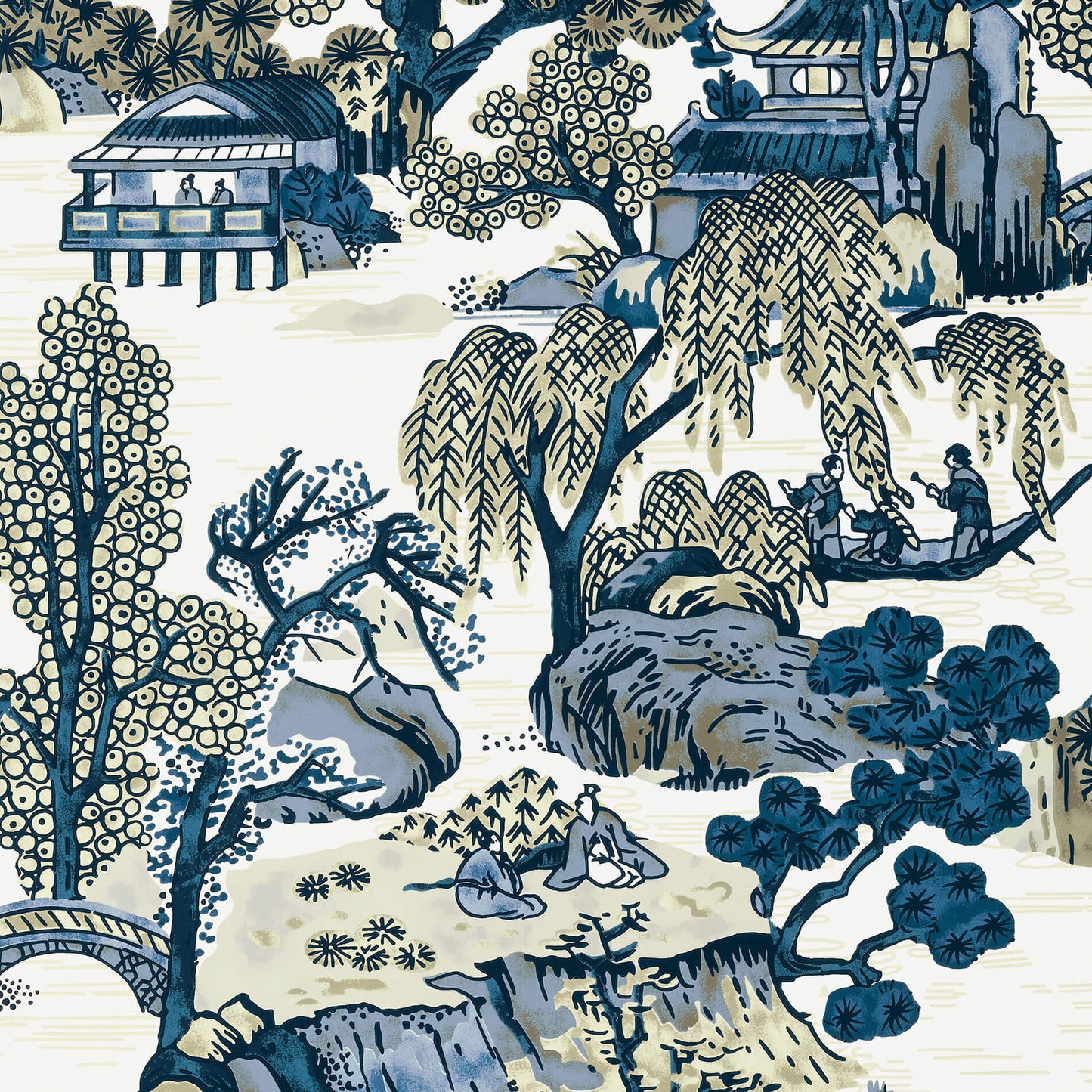 Dynasty Asian Scenic Wallpaper