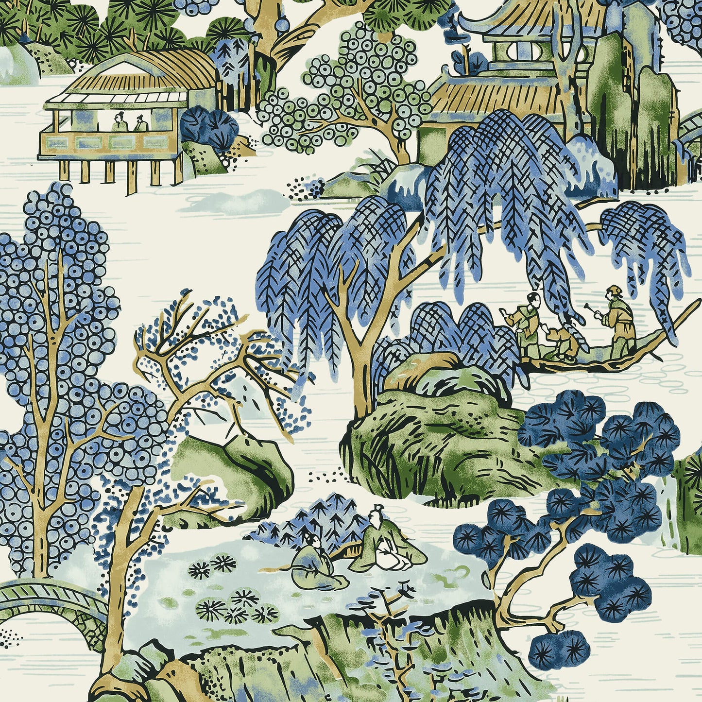 Dynasty Asian Scenic Wallpaper