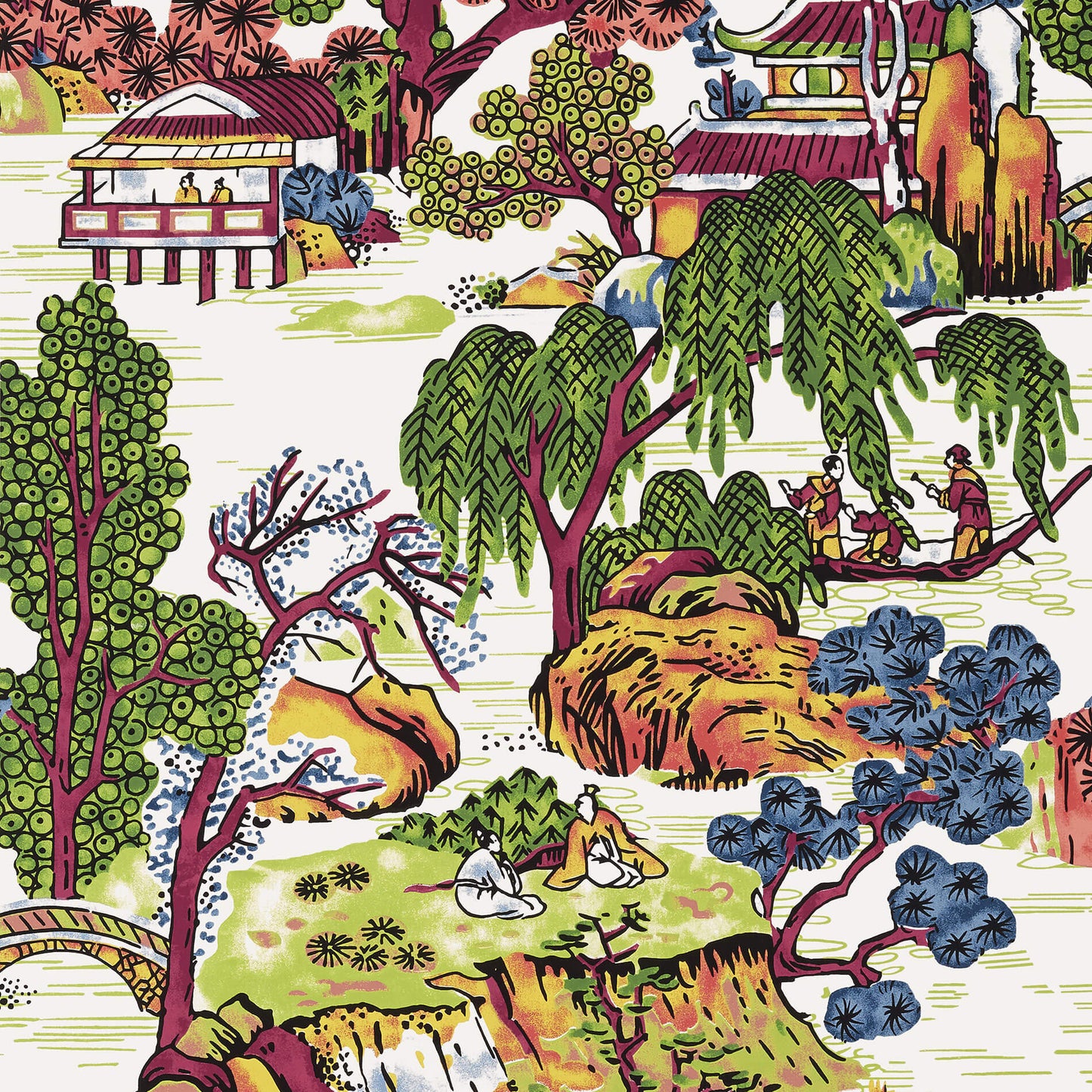 Dynasty Asian Scenic Wallpaper