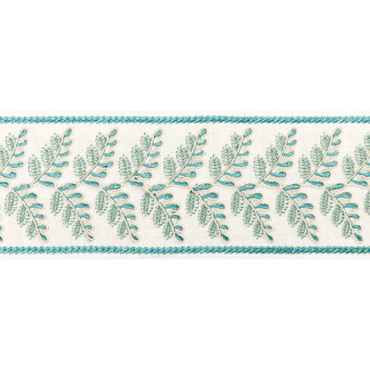 Fougere Border Trim by Brunschwig & Fils in Aqua