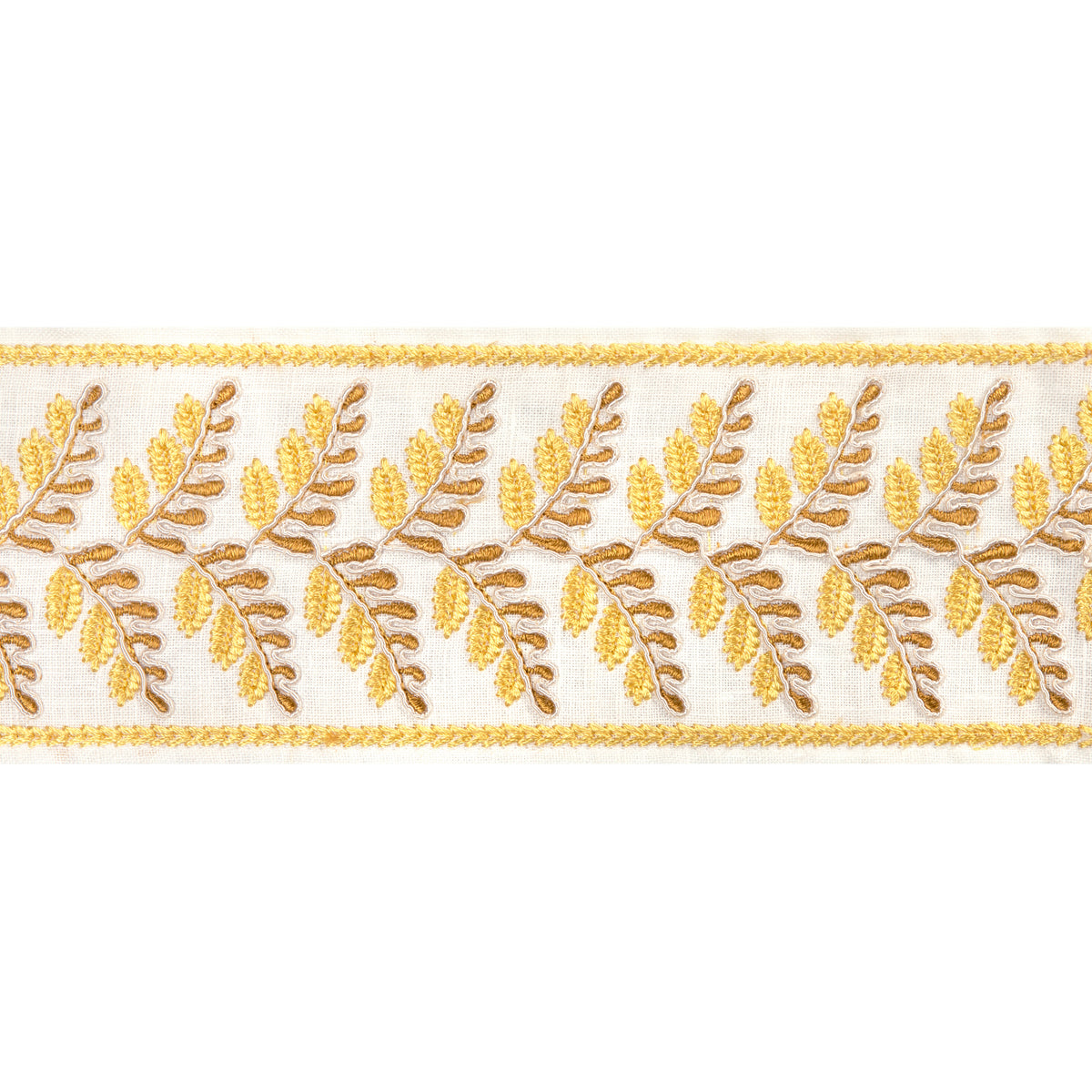 Fougere Border Trim by Brunschwig & Fils in Canary