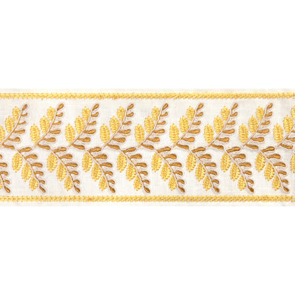 Fougere Border Trim by Brunschwig & Fils in Canary