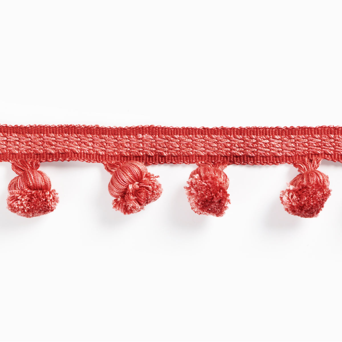 Montcel Pom Fringe Trim by Brunschwig & Fils in Red