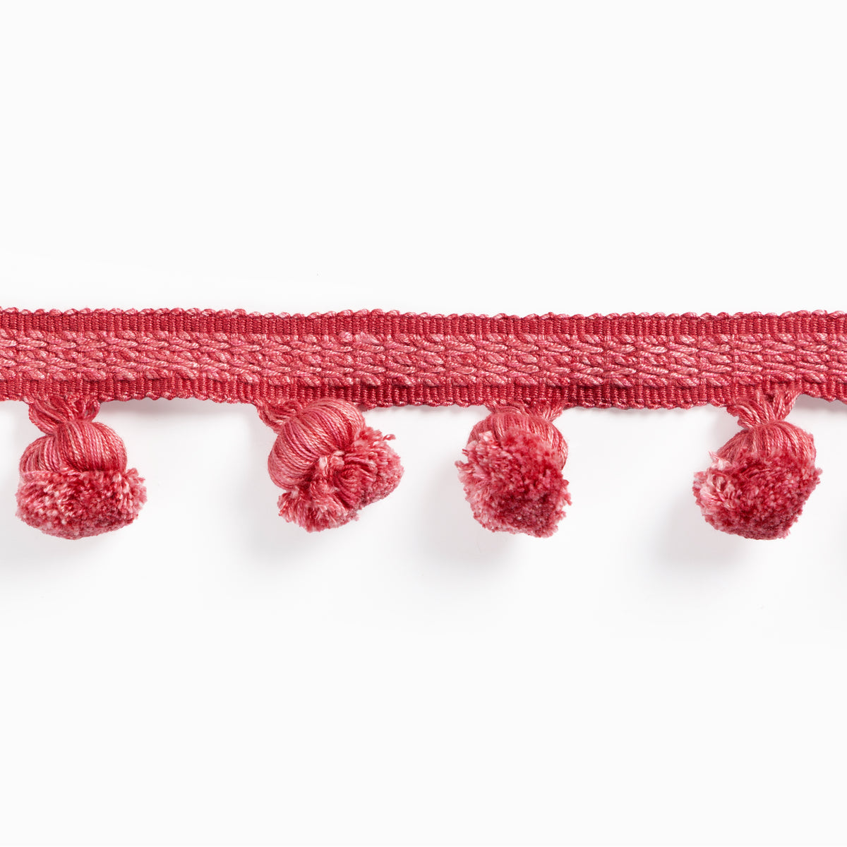Montcel Pom Fringe Trim by Brunschwig & Fils in Rose