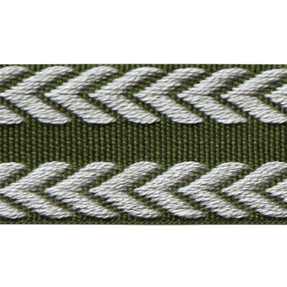 Chevron Braid Trim by Lee Jofa in Olive Green & Flax