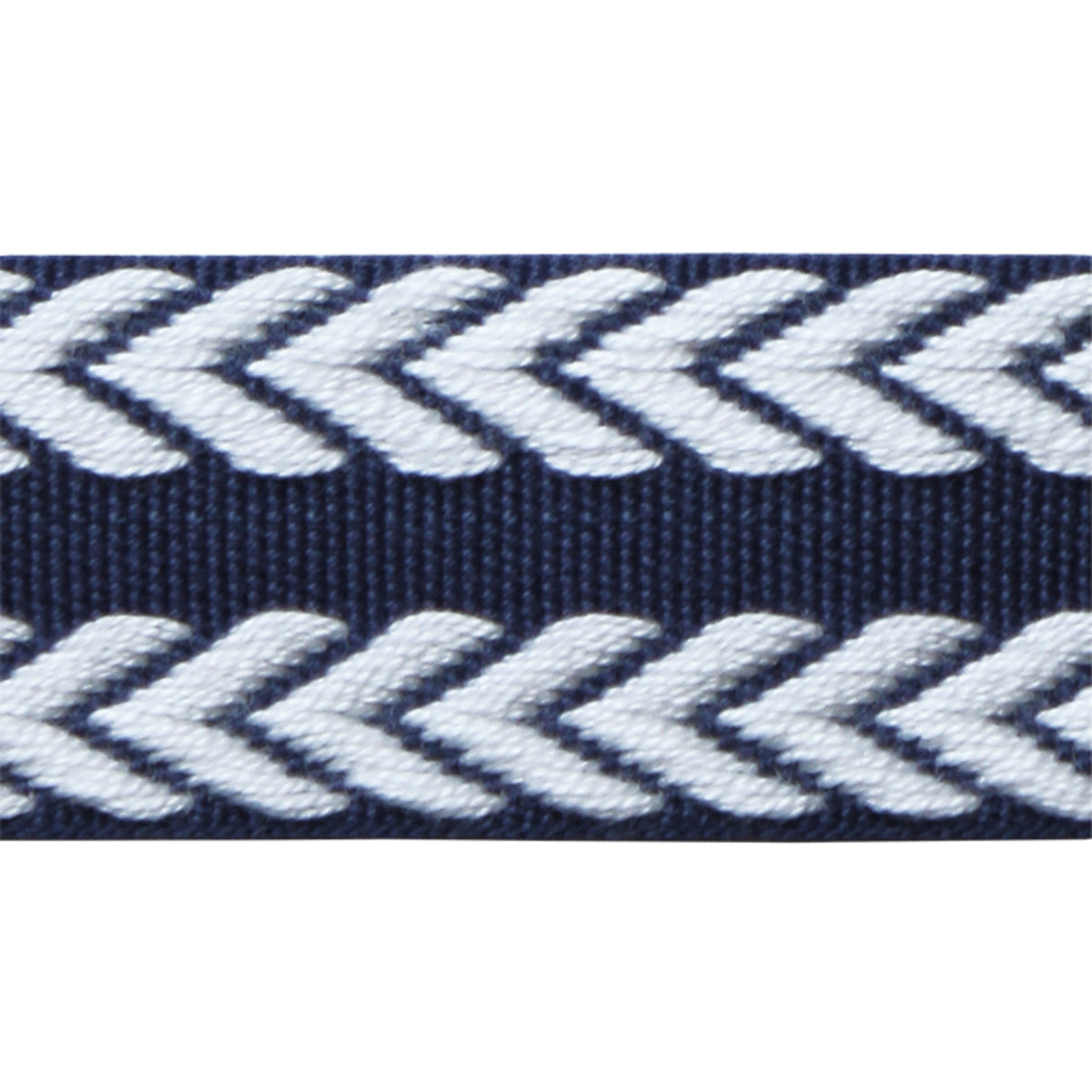 Chevron Braid Trim by Lee Jofa in Navy & White