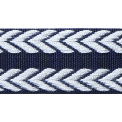 Chevron Braid Trim by Lee Jofa in Navy & White