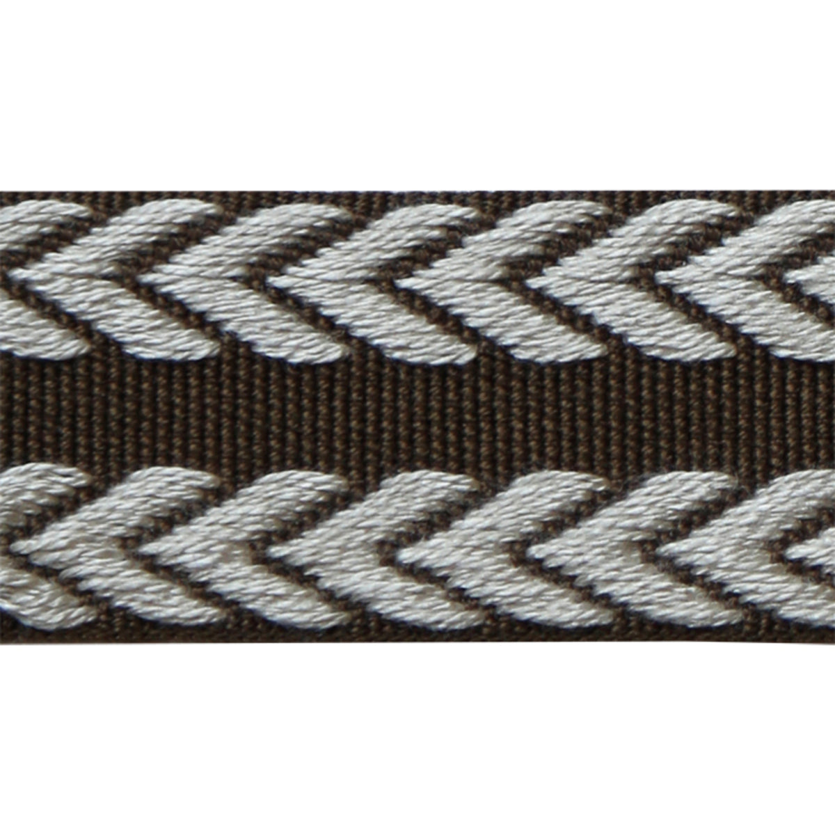 Chevron Braid Trim by Lee Jofa in Brown & Flax