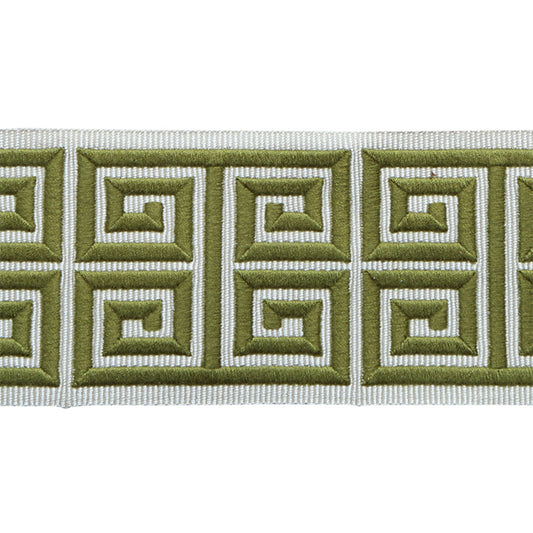 Greek Emb Border - Green