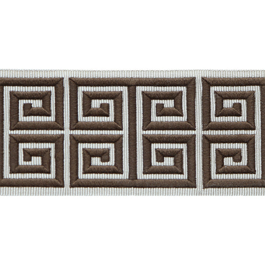 Greek Emb Border - Brown