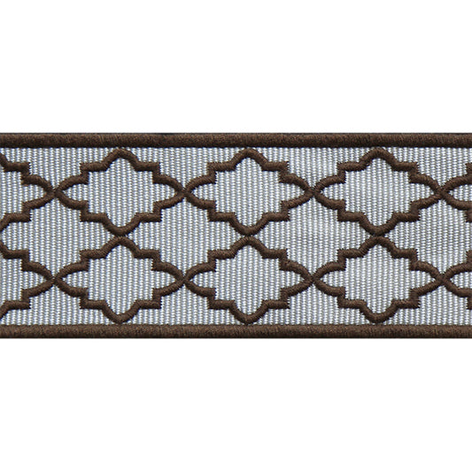 Moroccan Emb Border - Brown
