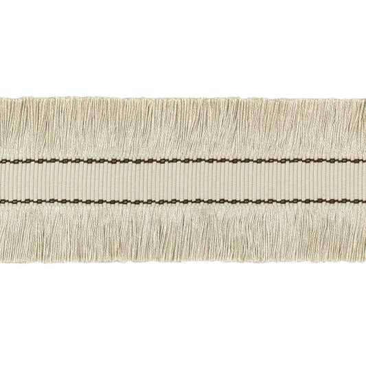 Cut Ruche Fringe - Flax & Bronze