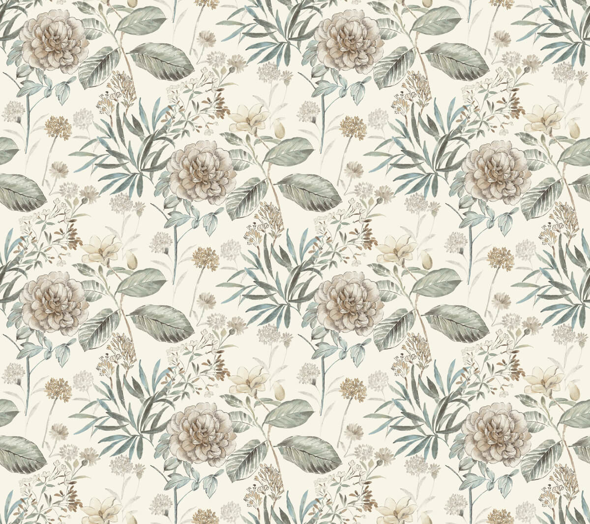 Handpainted Traditionals Midsummer Floral Wallpaper