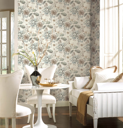 Handpainted Traditionals Midsummer Floral Wallpaper