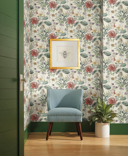 Handpainted Traditionals Midsummer Floral Wallpaper