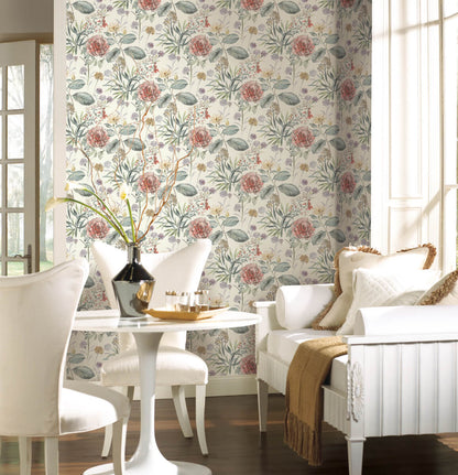 Handpainted Traditionals Midsummer Floral Wallpaper