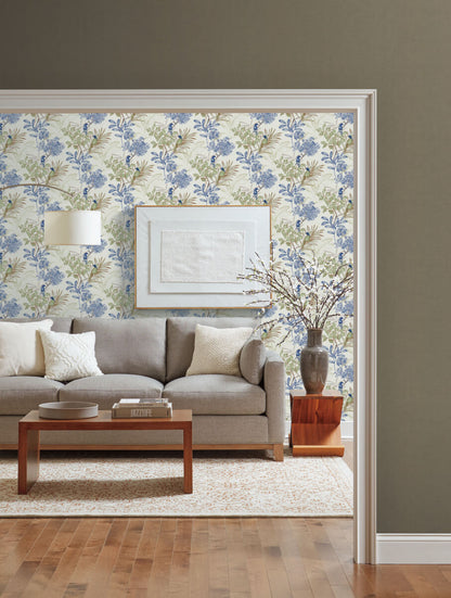 Handpainted Traditionals Songbird Wallpaper