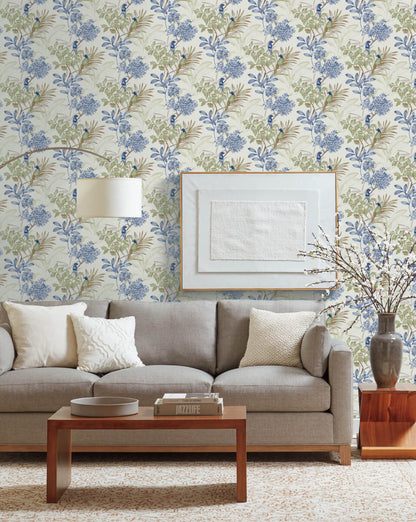 Handpainted Traditionals Songbird Wallpaper