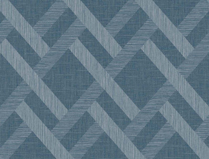 Seabrook Even More Textures Linen Trellis Wallpaper - Nautica